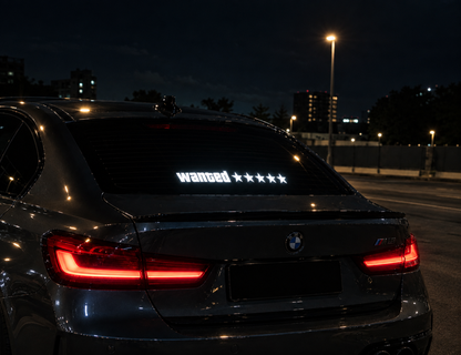 Letrero LED Personalizable - Wanted 5 Estrellas