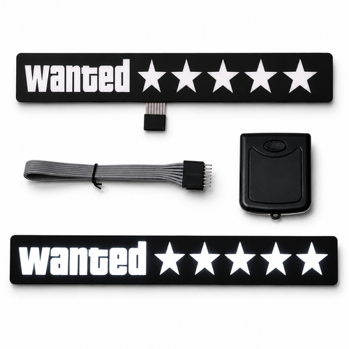 Letrero LED Personalizable - Wanted 5 Estrellas